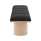 Meridian Furniture, Panca Pavilion in tessuto bouclé nero
