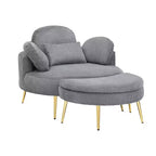Okak Piccolo divano letto moderno con chaise longue e poggiapiedi contenitore mobile, divano poltrona imbottito per soggiorno, appartamento