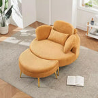 Okak Piccolo divano letto moderno con chaise longue e poggiapiedi contenitore mobile, divano poltrona imbottito per soggiorno, appartamento