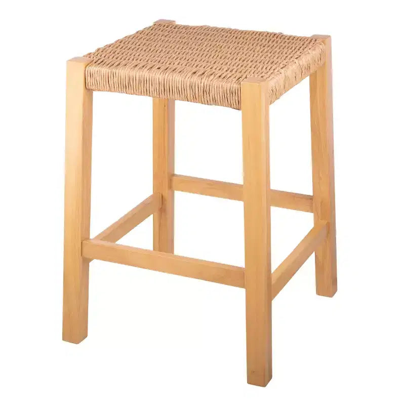 Sgabello da bar in legno da 60 cm Alaterre Furniture Newport con seduta in corda