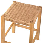 Sgabello da bar in legno da 60 cm Alaterre Furniture Newport con seduta in corda