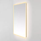 Specchio rettangolare a LED in alluminio Houston 24 - LMR1003 - Argento/Bianco - Safavieh