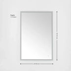 Specchio rettangolare a LED in alluminio Houston 24 - LMR1003 - Argento/Bianco - Safavieh