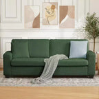 83 Teddy Velvet Handmade Ergonomic 3-Seat Sofa with 850 lb Support, Removable Cushion & Wide Armrests for Living Room Bedroom and Apartment