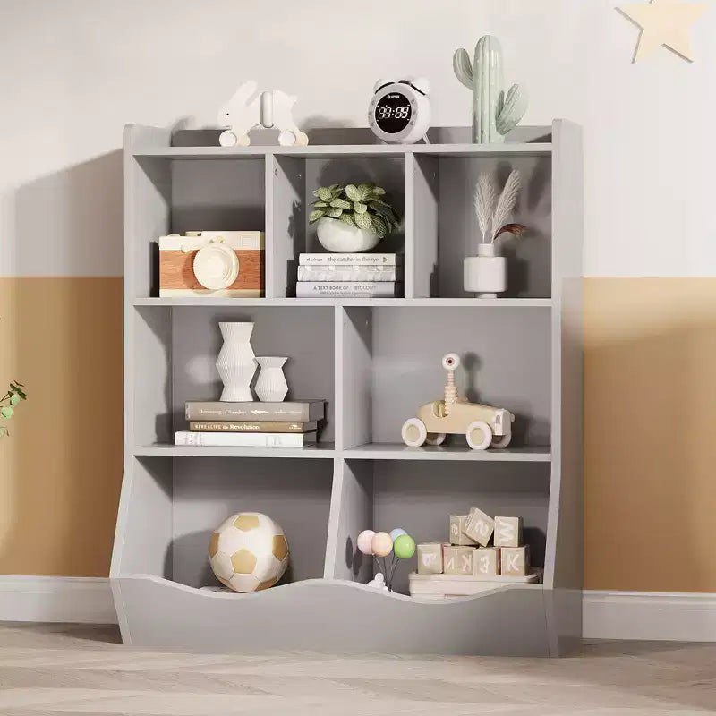 COZONY 42.5 Organizzatore per giocattoli a 3 ripiani con libreria, contenitore per giocattoli a 5 scomparti per sala giochi, camera da letto, cameretta, soggiorno e scuola