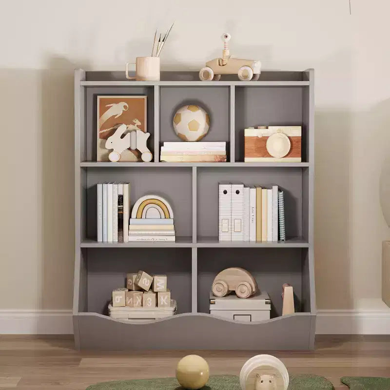 COZONY 42.5 Organizzatore per giocattoli a 3 ripiani con libreria, contenitore per giocattoli a 5 scomparti per sala giochi, camera da letto, cameretta, soggiorno e scuola