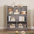 COZONY 42.5 Organizzatore per giocattoli a 3 ripiani con libreria, contenitore per giocattoli a 5 scomparti per sala giochi, camera da letto, cameretta, soggiorno e scuola