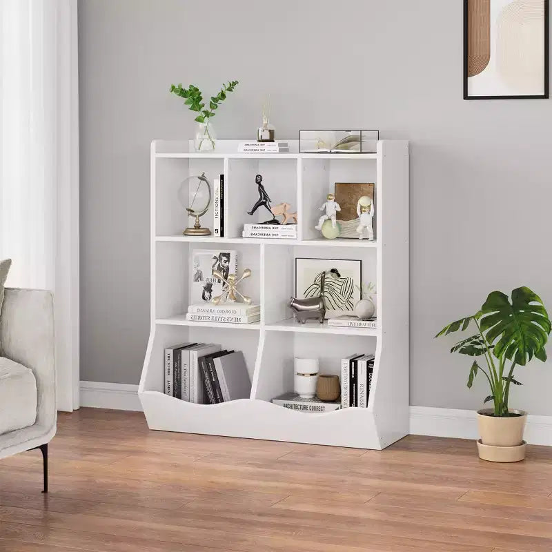 COZONY 42.5 Organizzatore per giocattoli a 3 ripiani con libreria, contenitore per giocattoli a 5 scomparti per sala giochi, camera da letto, cameretta, soggiorno e scuola