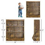 COZONY 42.5 Organizzatore per giocattoli a 3 ripiani con libreria, contenitore per giocattoli a 5 scomparti per sala giochi, camera da letto, cameretta, soggiorno e scuola