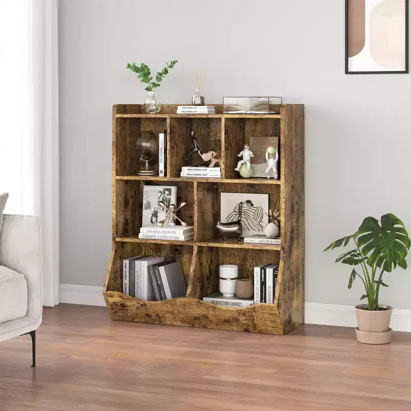 COZONY 42.5 Organizzatore per giocattoli a 3 ripiani con libreria, contenitore per giocattoli a 5 scomparti per sala giochi, camera da letto, cameretta, soggiorno e scuola