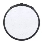 HomeRoots 30 Black Crowned Top Antiqued Glass Round Framed Accent Mirror