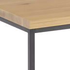 Alaterre Furniture, Set di 2 Tavolini Nido con Ripiani in Legno e Basi in Metallo, Tavolini Laterali Moderni Minimalisti per Soggiorno, Appartamento o Dormitorio, Quercia