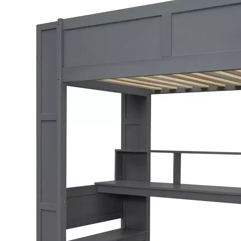 Letto a soppalco Polibi Ultimate Gaming con scrivania a LED, stazione di ricarica e contenitore integrato