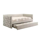 CLIHOME Modern Design Twin Sofa Bed with Trundle and Mattress-Ready Platform With Engineered Wood