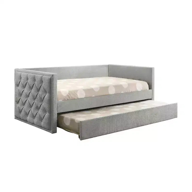 CLIHOME Design Moderno Divano Letto Singolo con Letto Estraibile e Piattaforma Pronta per Materasso in Legno Ingegnerizzato