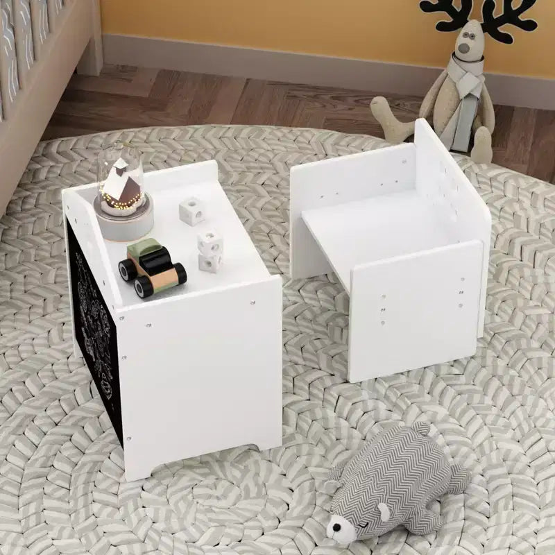 Set Tavolo e Sedie Montessori per Svezzamento Bambini, Set Tavolo e Sedie in Legno per Bambini, Tavolo Attività per Bambini, Sgabelli
