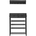 Shoe Rack, 4 Tier Shoe Storage Organizer With 2 Drawers, Metal Shoe Shelf Shoe Stand Shoes Storage Rack Hallway Shoe Rack With Storage And Hooks