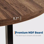 Coolmee, tavolo da pranzo rotondo da 120 cm, tavolo da pranzo industriale da 4 a 6 posti, tavolo da cucina in legno con robusta struttura in metallo (sedie escluse)