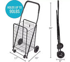 Carrello pieghevole multiuso DMI con ruote, capacità 40 kg, leggero, con custodia per il trasporto
