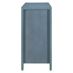 Hostack Credenza/Buffet a 4 Ante Stile Rustico con Ripiani Regolabili per Sala da Pranzo e Cucina, Blu Navy