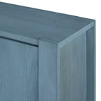 Hostack Credenza/Buffet a 4 Ante Stile Rustico con Ripiani Regolabili per Sala da Pranzo e Cucina, Blu Navy