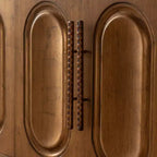 ModernLuxe Madia Credenza con 4 Ante, Tavolo Consolle in Legno con Ripiano Regolabile, Marrone - ModernLuxe
