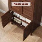 GustoWave Armadio Guardaroba con 4 Ante, Armadio in Legno da 72 pollici, Mobile Guardaroba Alto Autoportante con Ripiani Regolabili