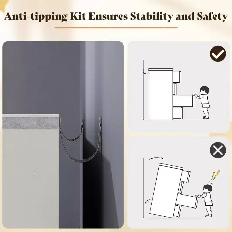 AMERLIFE Comodino con Cassetti Scanalati e Top in Finto Marmo, Cassettiera Ampia per Camera da Letto, Soggiorno, Corridoio, Ingresso