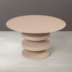 Tavolino da caffè fisarmonica in metallo Storied Home, Beige
