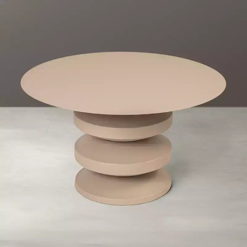 Tavolino da caffè fisarmonica in metallo Storied Home, Beige
