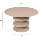 Tavolino da caffè fisarmonica in metallo Storied Home, Beige