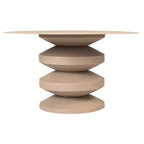 Tavolino da caffè fisarmonica in metallo Storied Home, Beige