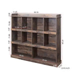 Libreria, scaffale a 3 ripiani a giorno, organizer portaoggetti a 10 cubi, scaffale a cubi autoportante per camera da letto, soggiorno, ufficio