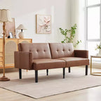 Divano letto a due posti, divano reclinabile regolabile in 3 posizioni, design rialzato da terra per una facile pulizia, divano pieghevole moderno per soggiorno, appartamento, ufficio