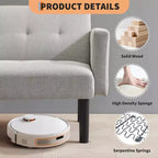 Divano letto a due posti, divano reclinabile regolabile in 3 posizioni, design rialzato da terra per una facile pulizia, divano pieghevole moderno per soggiorno, appartamento, ufficio