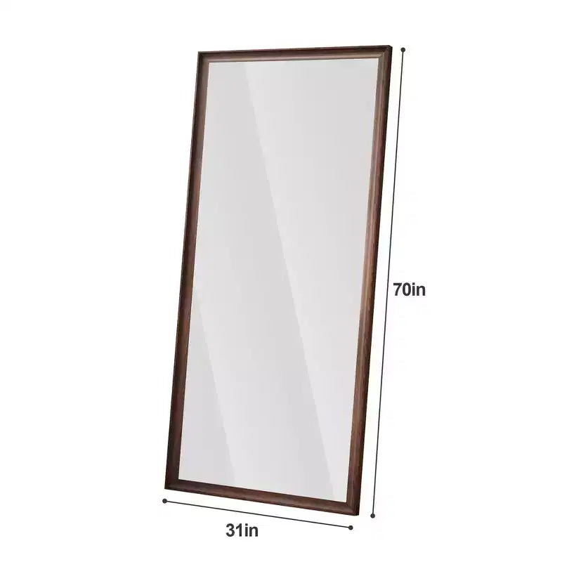 Specchio Whisen a figura intera da pavimento o da parete con cornice in legno, 32*70