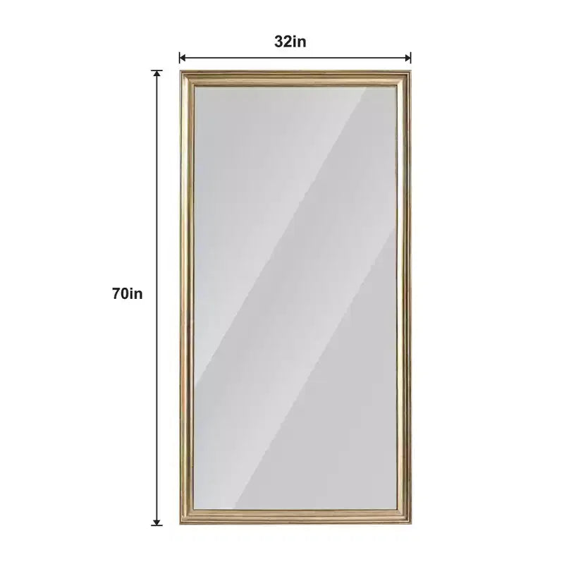 Specchio Whisen a figura intera da pavimento o da parete con cornice in legno, 32*70