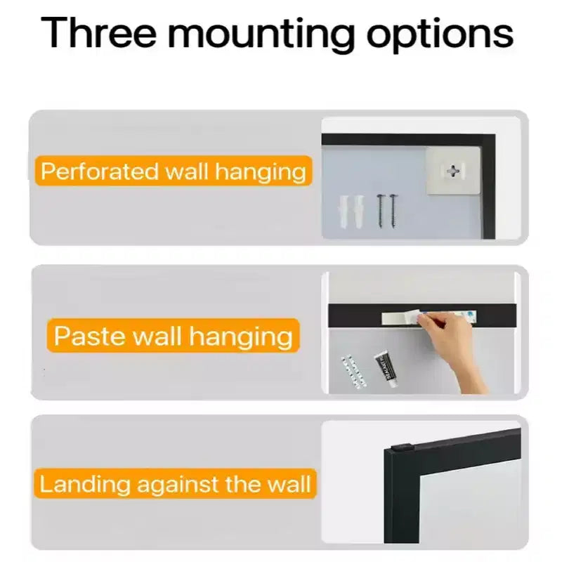 Specchio Whisen a figura intera da pavimento o da parete con cornice in legno, 32*70