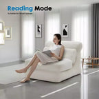 JIONJOY Divano Letto Convertibile 3-in-1 - Poltrona Letto con Schiuma ad Alta Densità, Lettino Pieghevole Portatile - Bianco