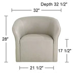 Studio 55D Sedia Girevole in Similpelle Color Crema Charlie