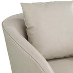 Studio 55D Sedia Girevole in Similpelle Color Crema Charlie