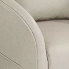 Studio 55D Sedia Girevole in Similpelle Color Crema Charlie