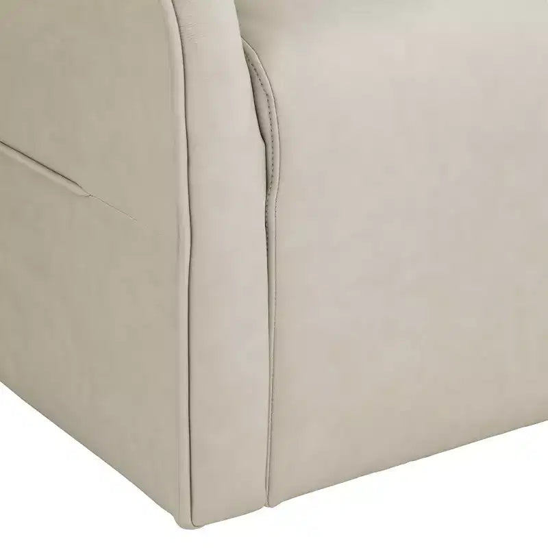 Studio 55D Sedia Girevole in Similpelle Color Crema Charlie