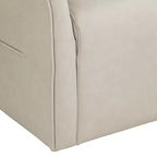 Studio 55D Sedia Girevole in Similpelle Color Crema Charlie