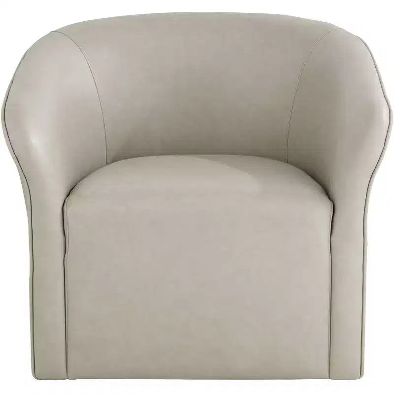 Studio 55D Sedia Girevole in Similpelle Color Crema Charlie