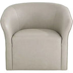 Studio 55D Sedia Girevole in Similpelle Color Crema Charlie