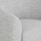 Studio 55D Poltrona Girevole in Tessuto Grigio, Larga 78 cm