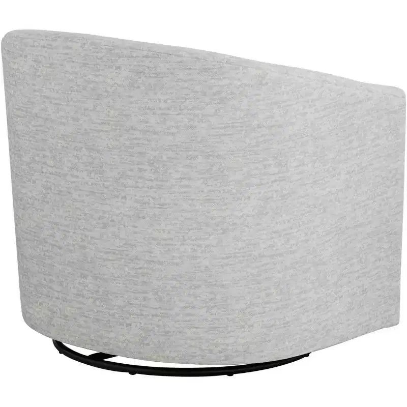 Studio 55D Poltrona Girevole in Tessuto Grigio, Larga 78 cm
