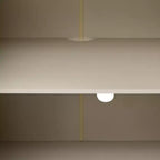 Luxystar Mobile Credenza a 4 Ante con Spazio Contenitore, Maniglie ad Arco Uniche e Ripiani Regolabili per Sala da Pranzo e Soggiorno, Naturale
