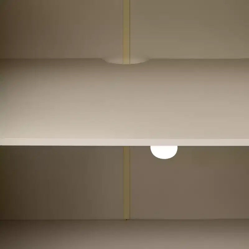 Luxystar Mobile Credenza a 4 Ante con Spazio Contenitore, Maniglie ad Arco Uniche e Ripiani Regolabili per Sala da Pranzo e Soggiorno, Naturale